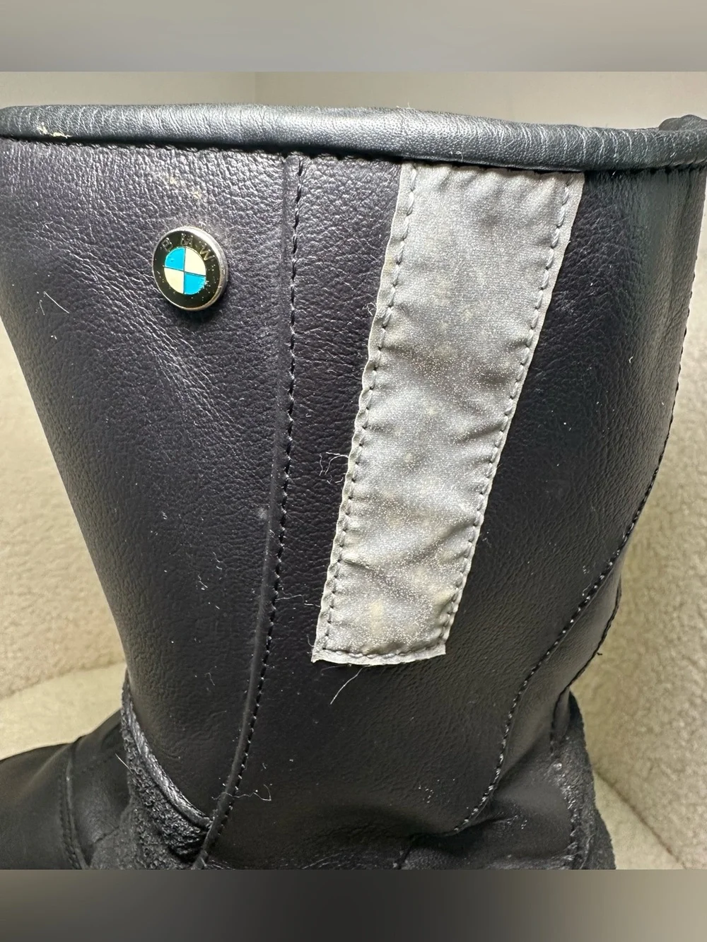 Vintage BMW Motorrad Gore-Tex Black Leather Touring Motorcycle Boots Italy 10